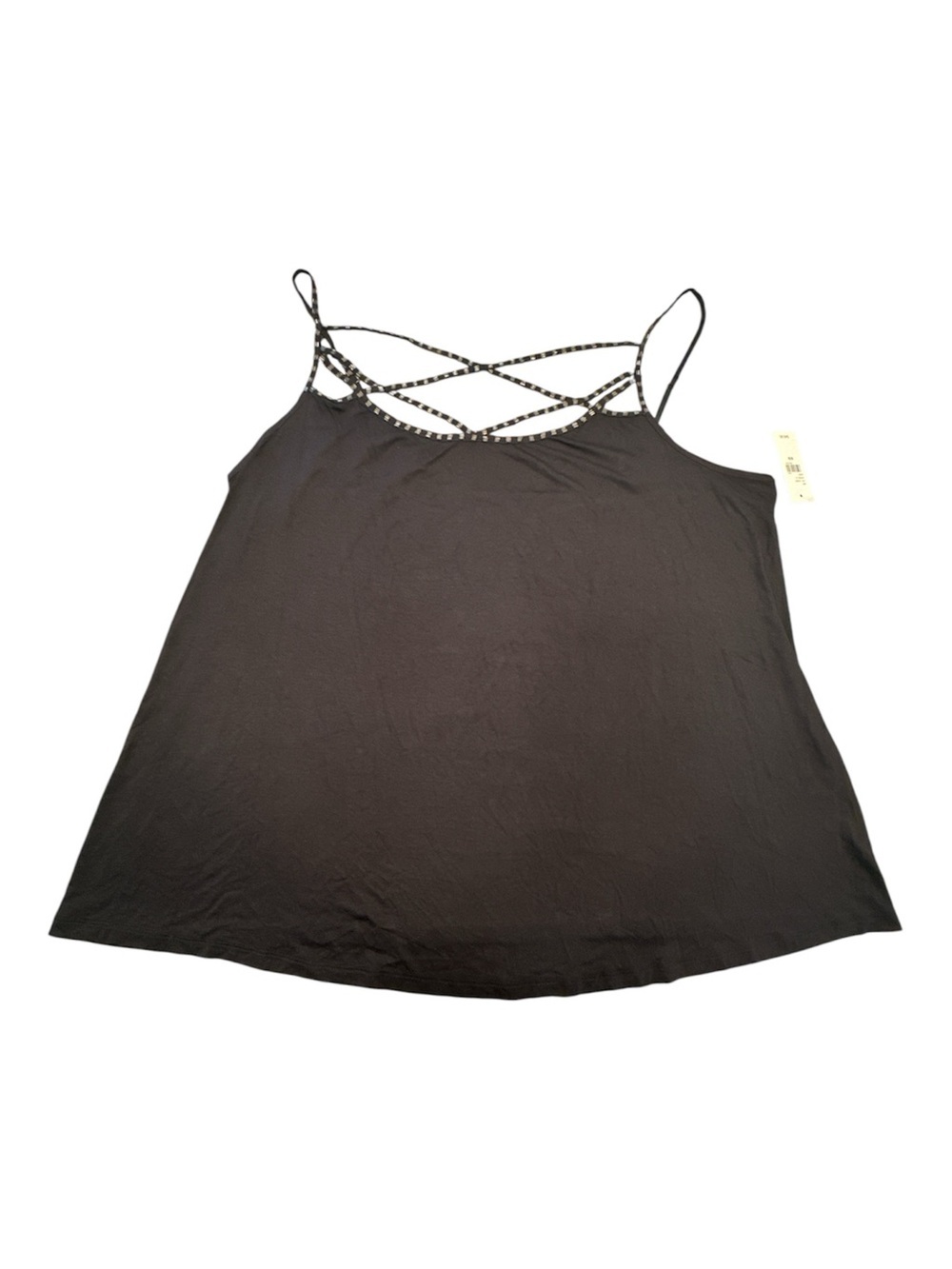 Lane Bryant Black Strappy Crisscross Cami